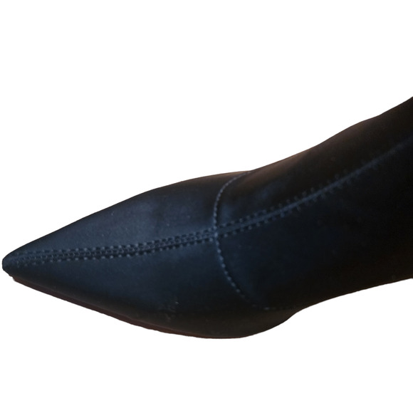 Zara FABRIC HIGH-HEEL ANKLE BOOTS Black Size 5 - Picture 9 of 11